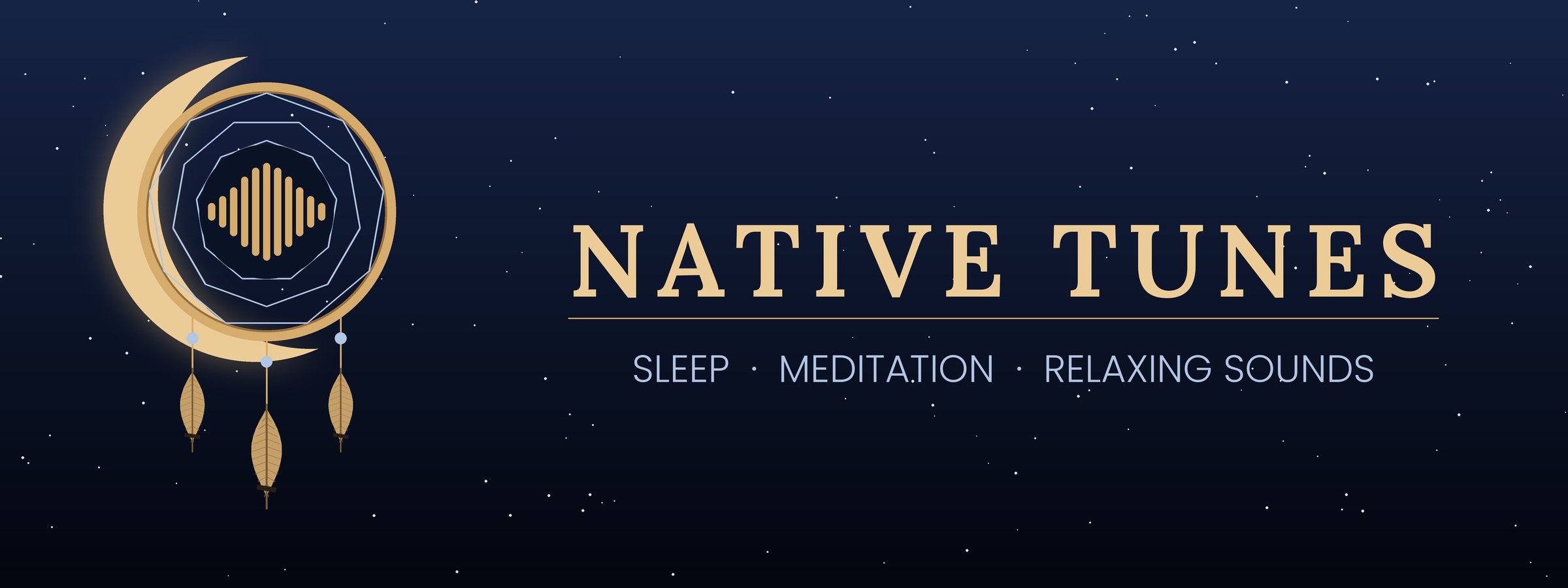 Native Tunes logo over a starry night sky